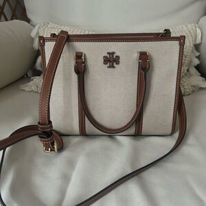 Tory Burch Tan and Cream Satchel